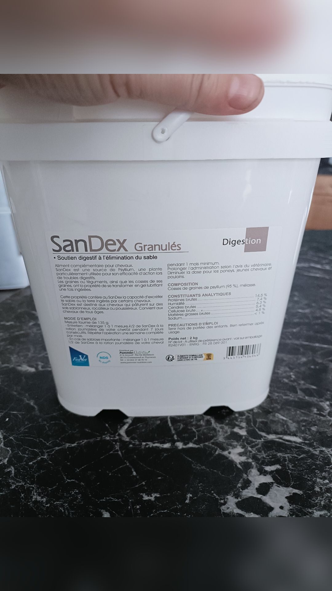 SanDex granulés, média 2