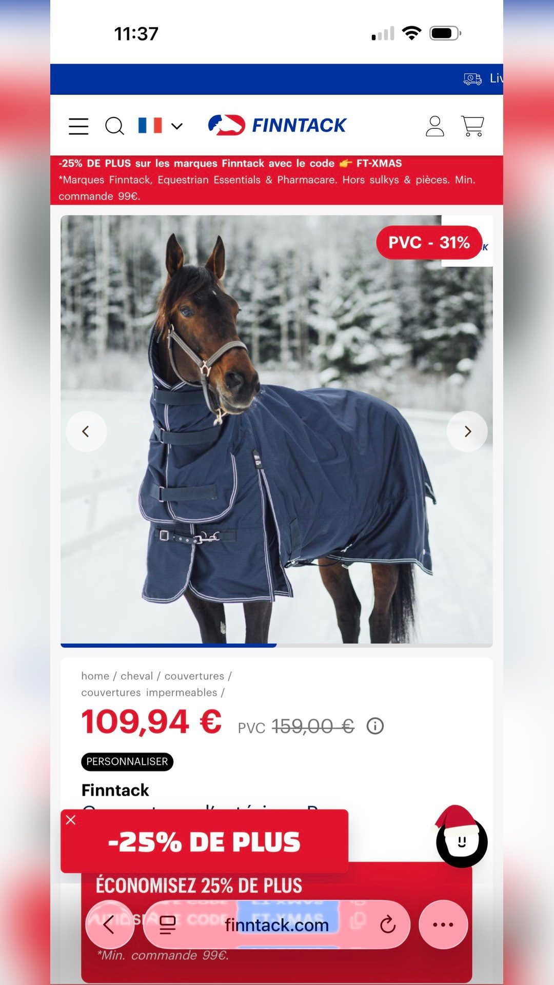 Couverture intégrale 165cm, média 4