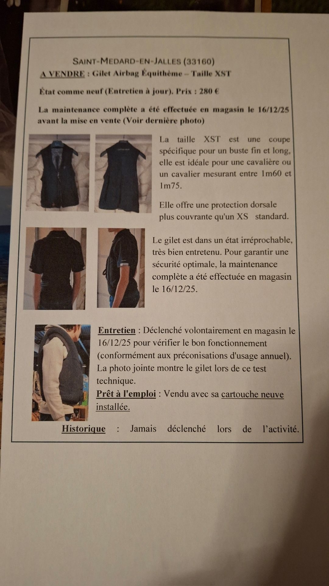 Équitation, vente Gilet airbag Équithème, média 3