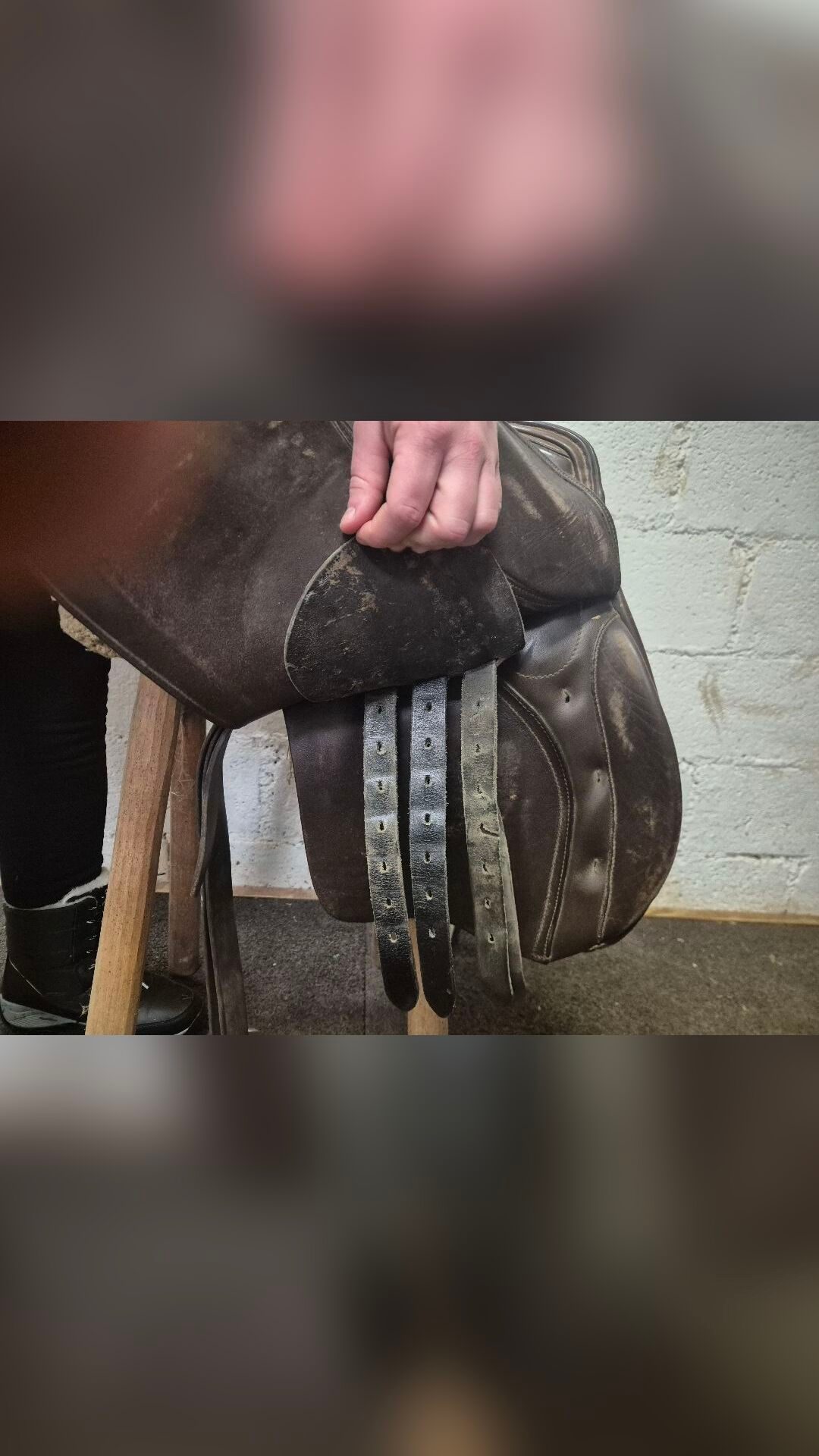 Selle en cuir brun, média 2