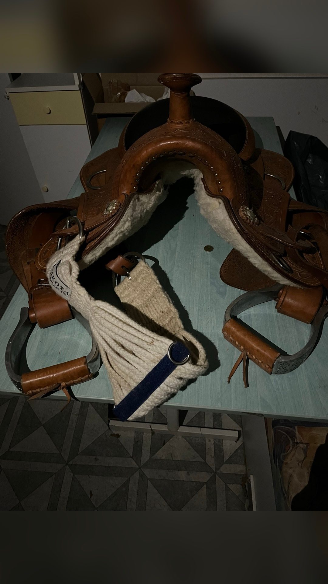 Selle western marron, média 4