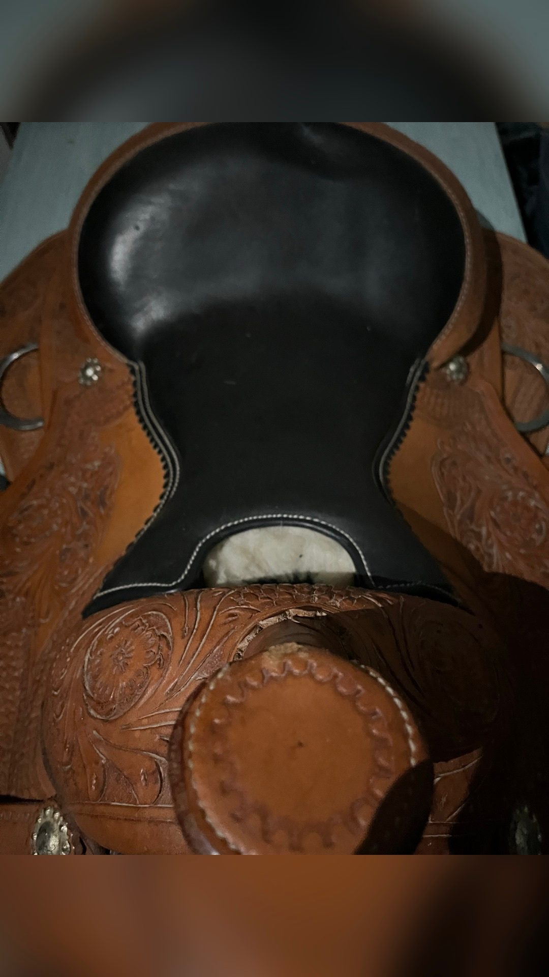 Selle western marron, média 5