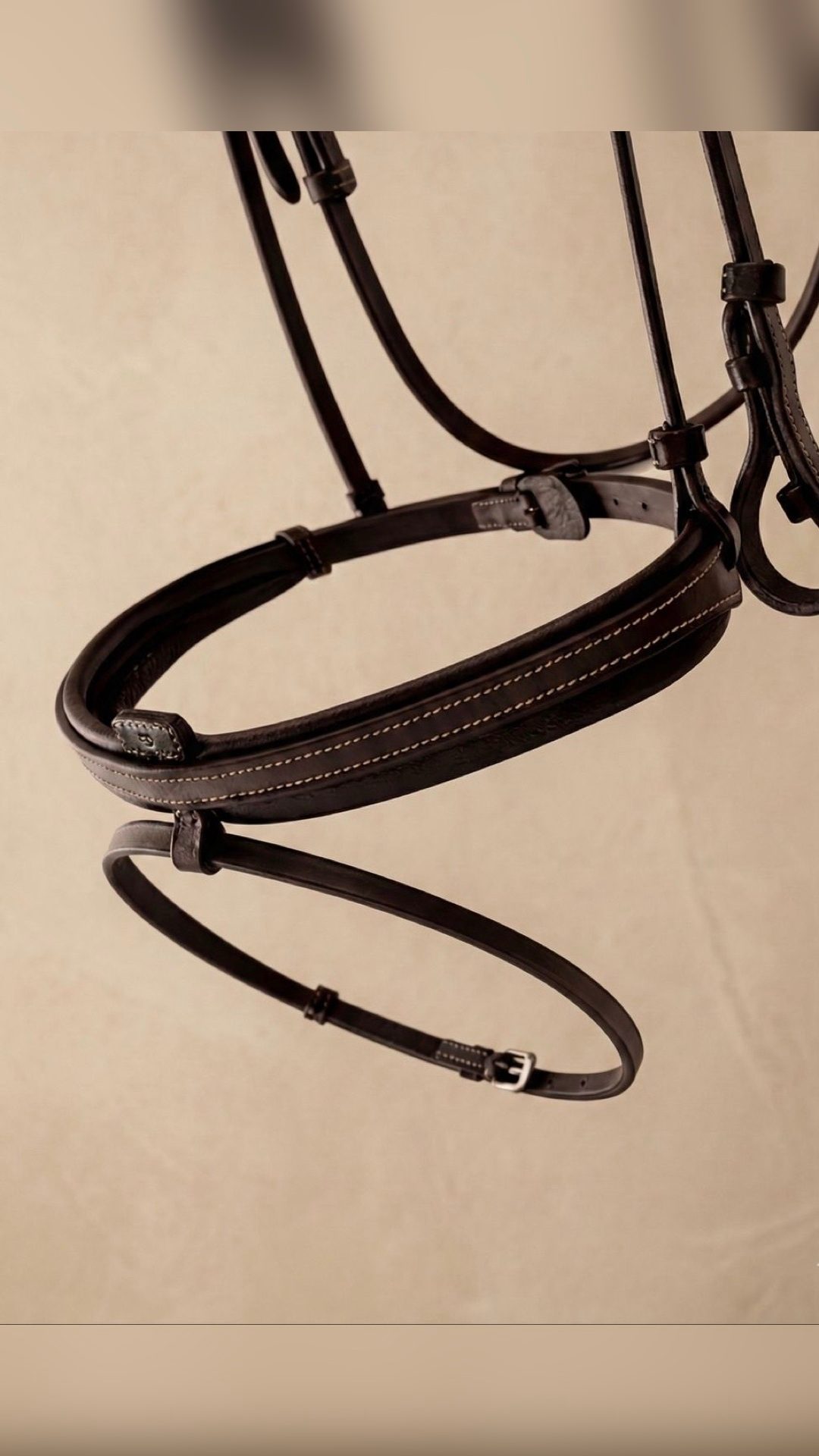Filet en cuir Elekka et Renes - Taille Cheval - Marron, média 4
