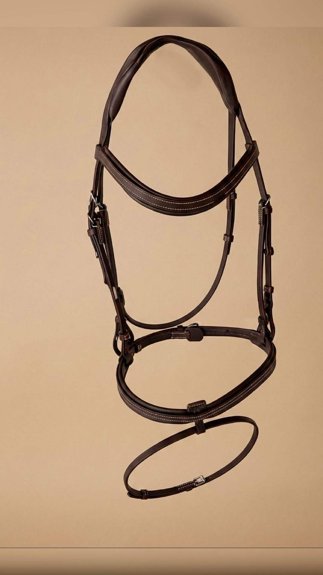 Filet en cuir Elekka et Renes - Taille Cheval - Marron, média 6