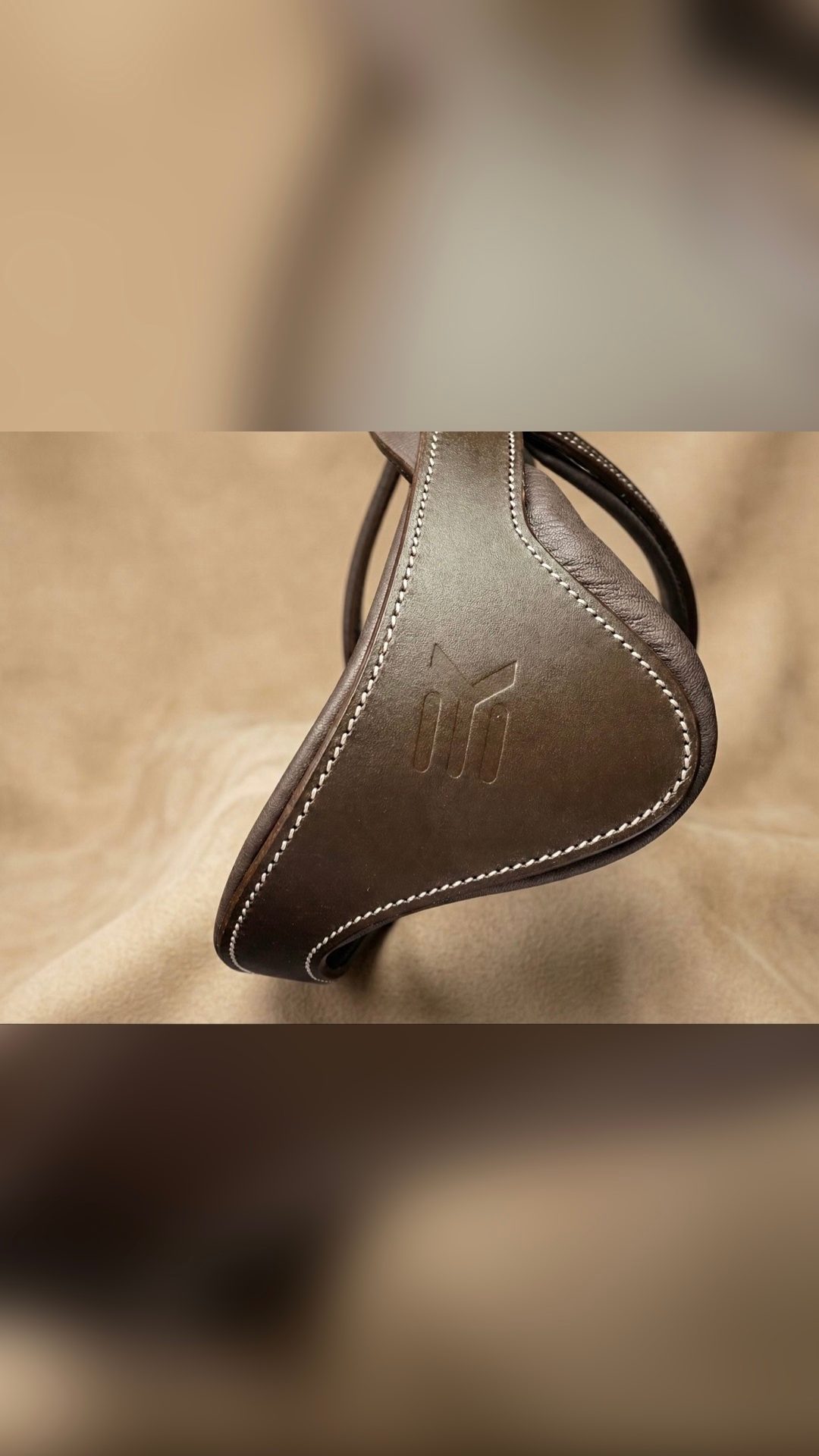 Filet en cuir Elekka et Renes - Taille Cheval - Marron, média 7