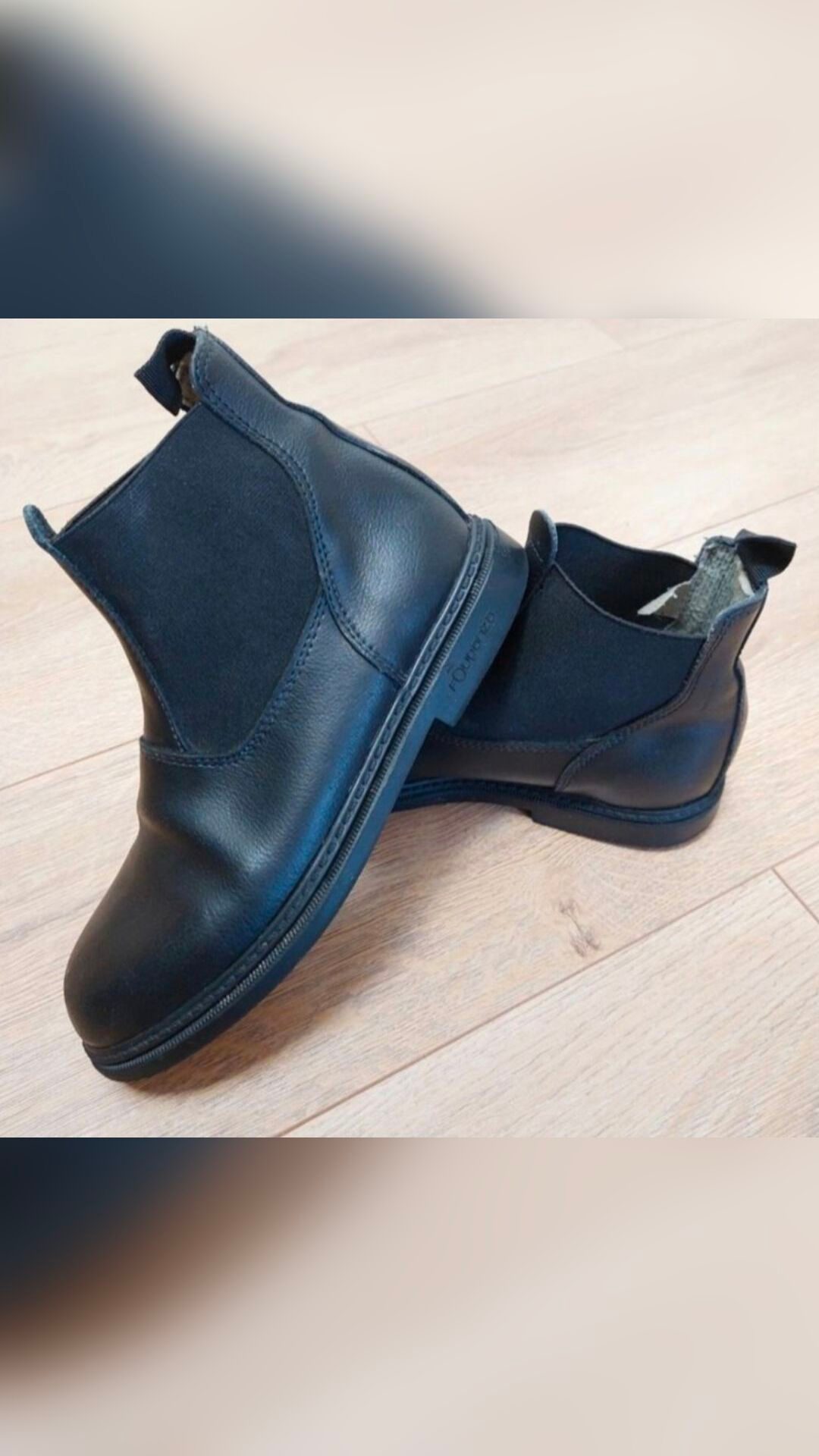 Bottines équitation cuir noir Fouganza, média 5