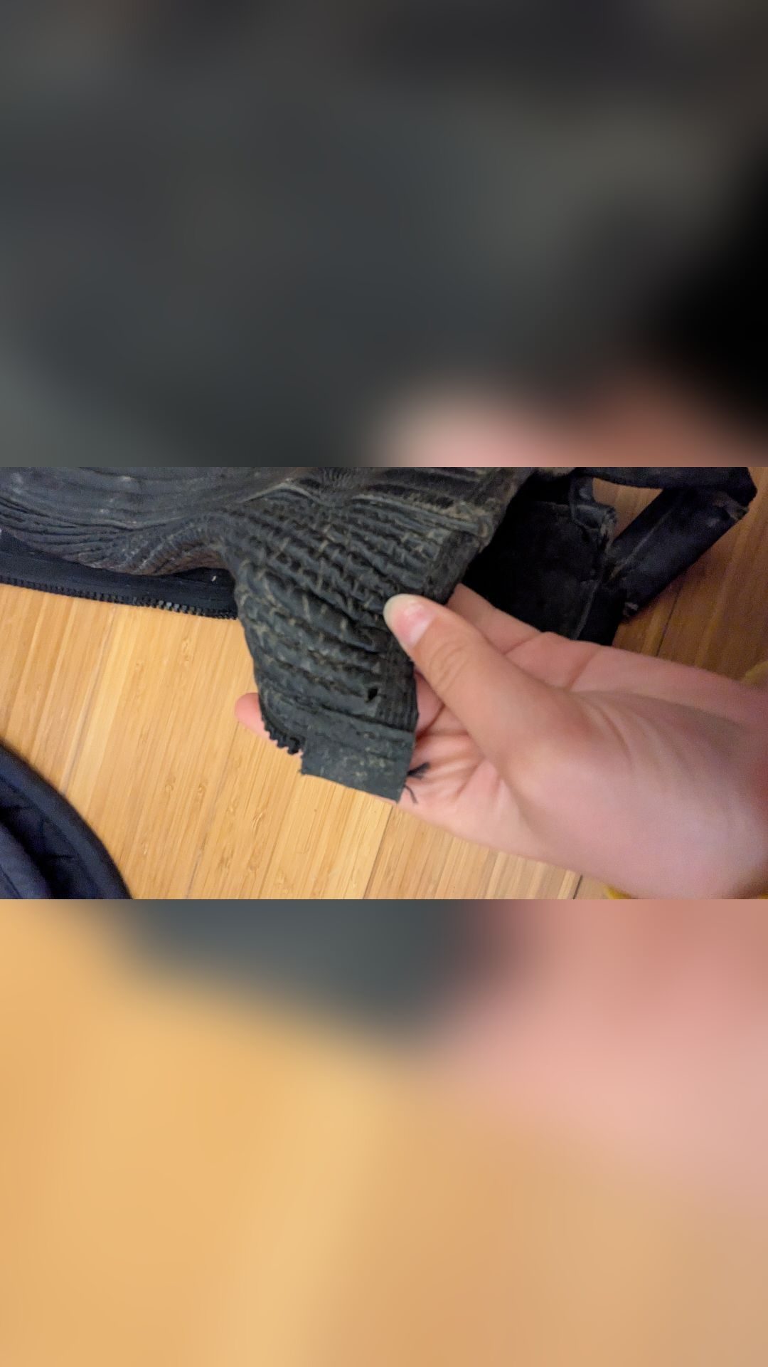 Chaps en cuir noir, média 6