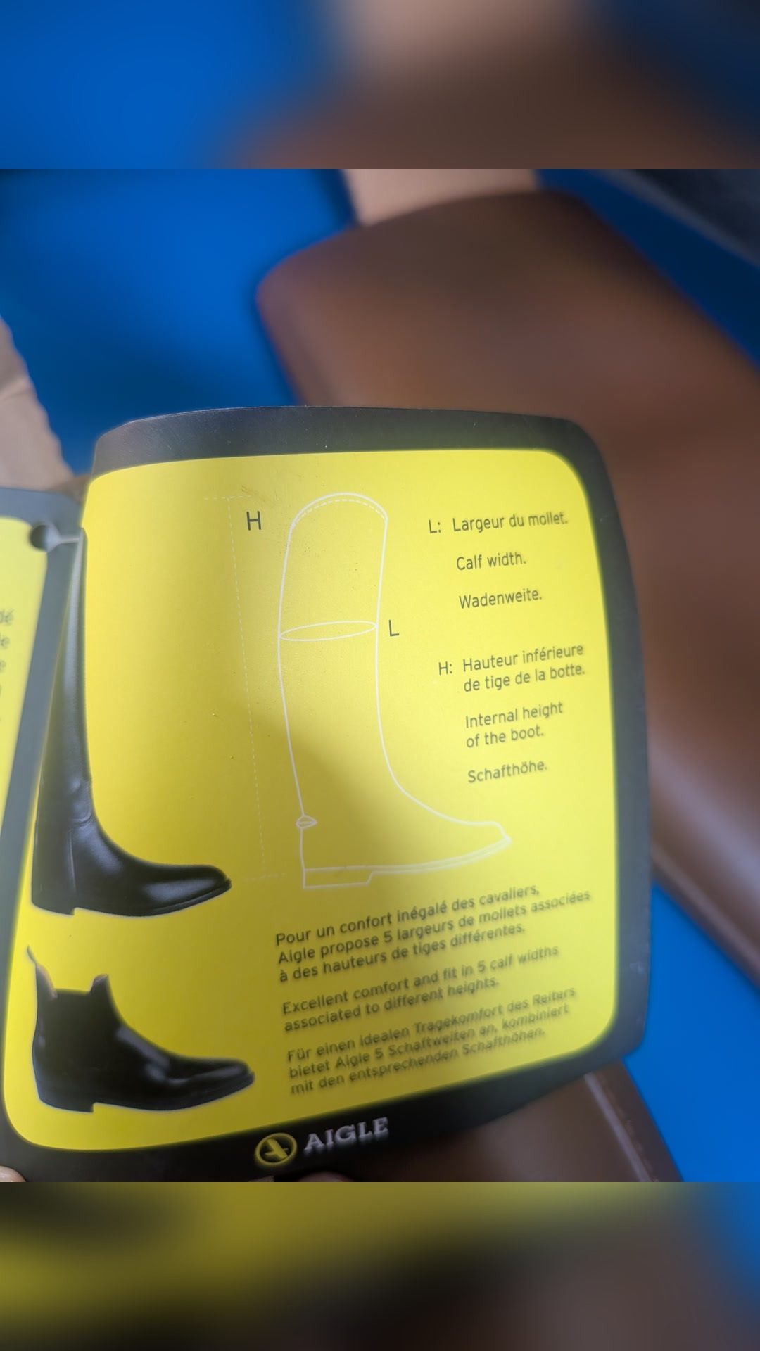 Bottes écuyer Aigle xxl marron p38, média 5