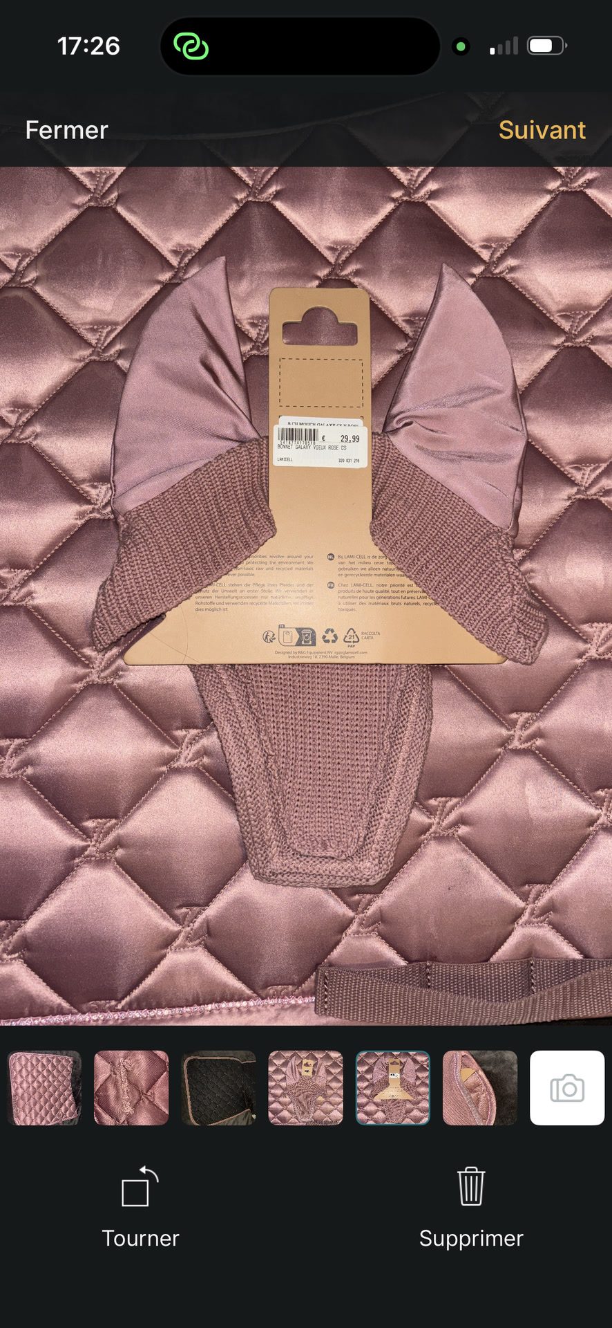 Bonnet et tapis lami-cell, média 6