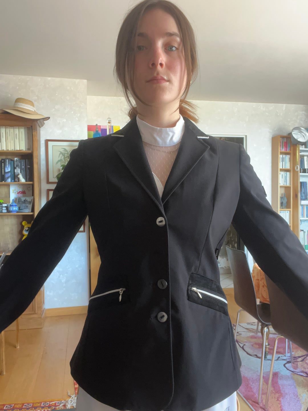 Veste de concours Equiline X-Cool noire – Taille 40, média 2