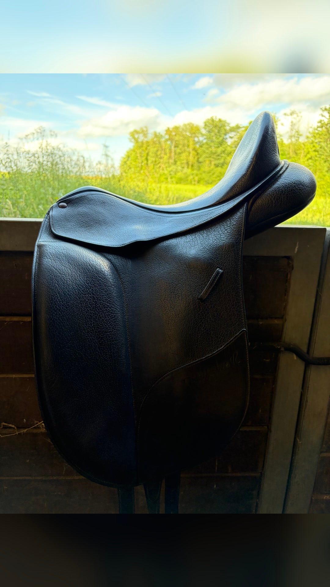 selle de dressage Bates Isabell Werth en cuir noir, taille 17", média 5
