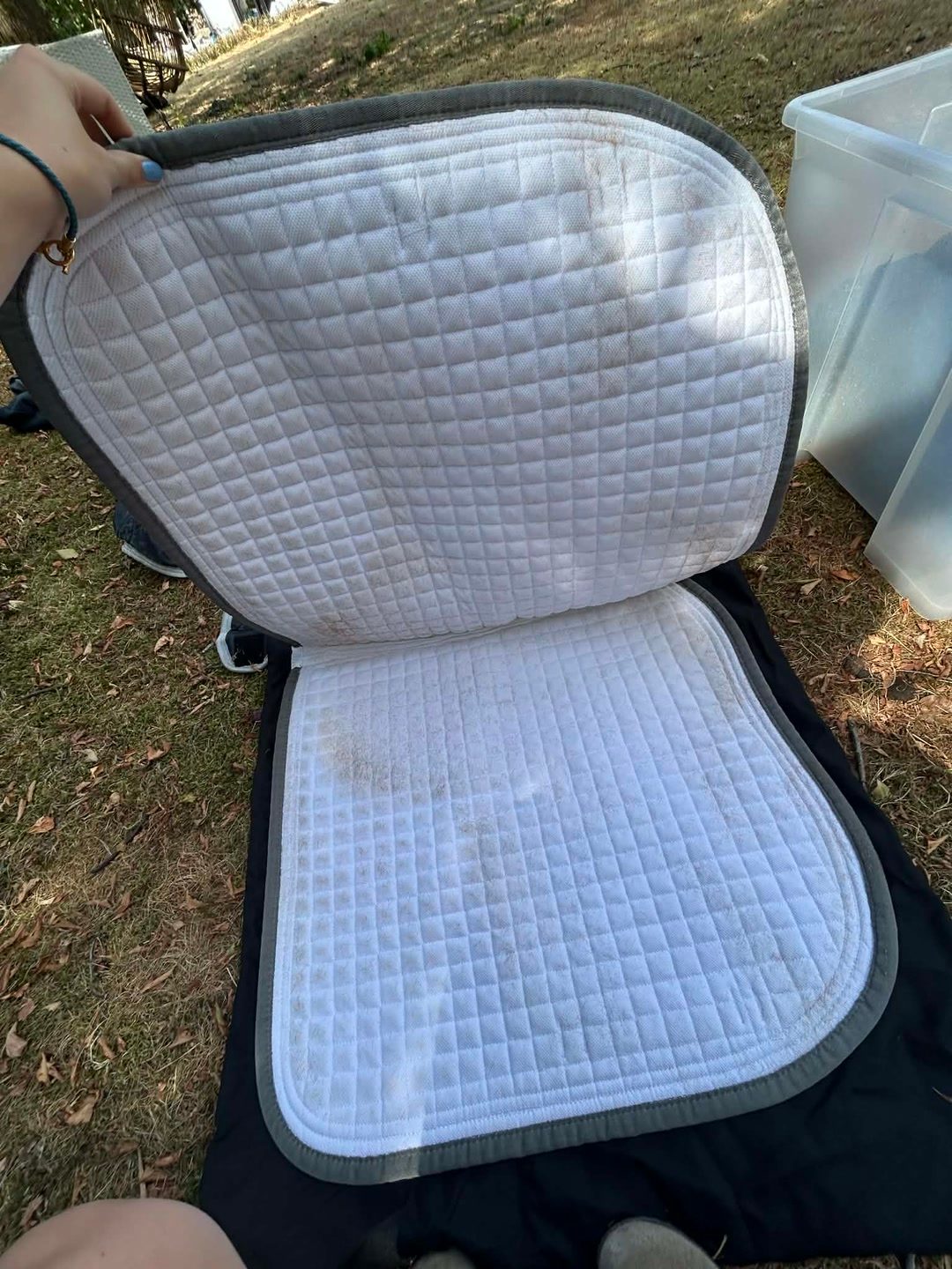 Tapis anky blanc dressage, média 4