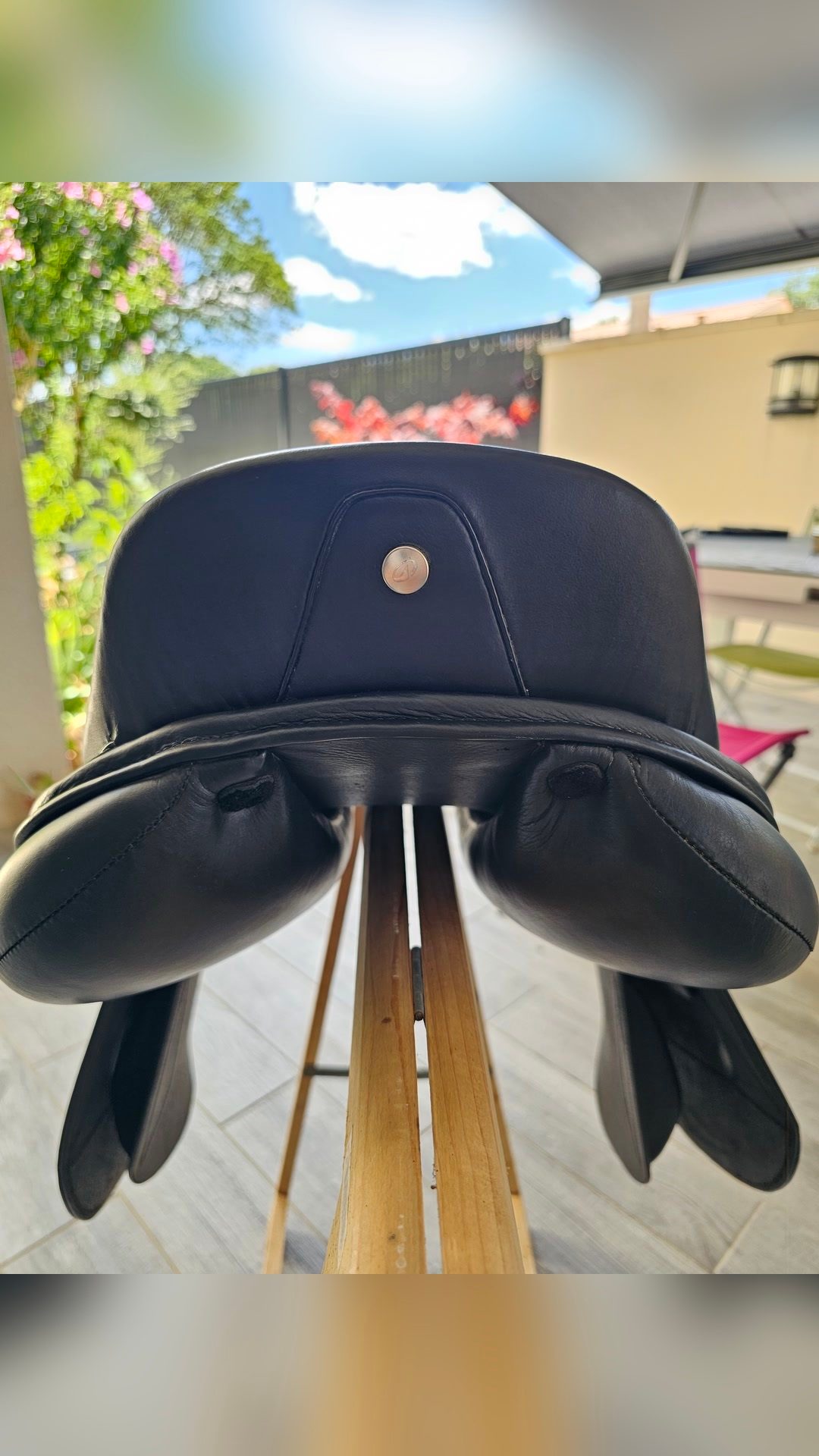 Selle FOUGANZA cuir 17,5", média 8