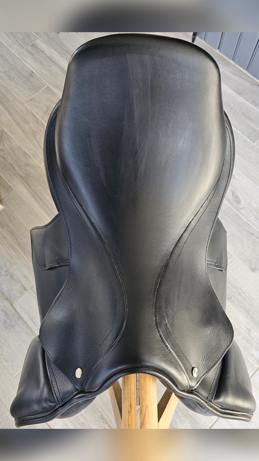 Selle FOUGANZA cuir 17,5", média 2