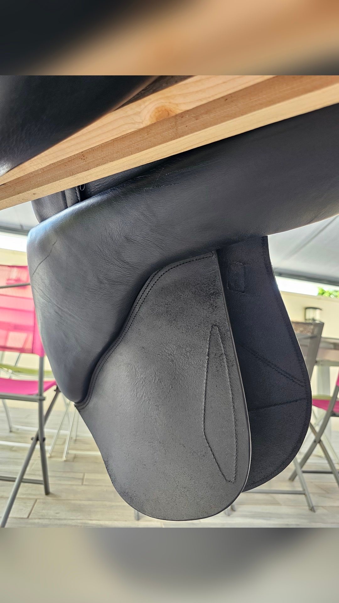 Selle FOUGANZA cuir 17,5", média 11