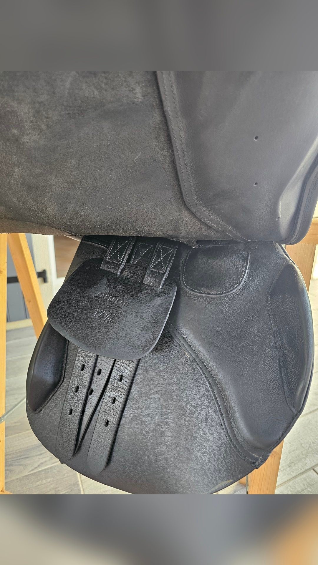 Selle FOUGANZA cuir 17,5", média 6