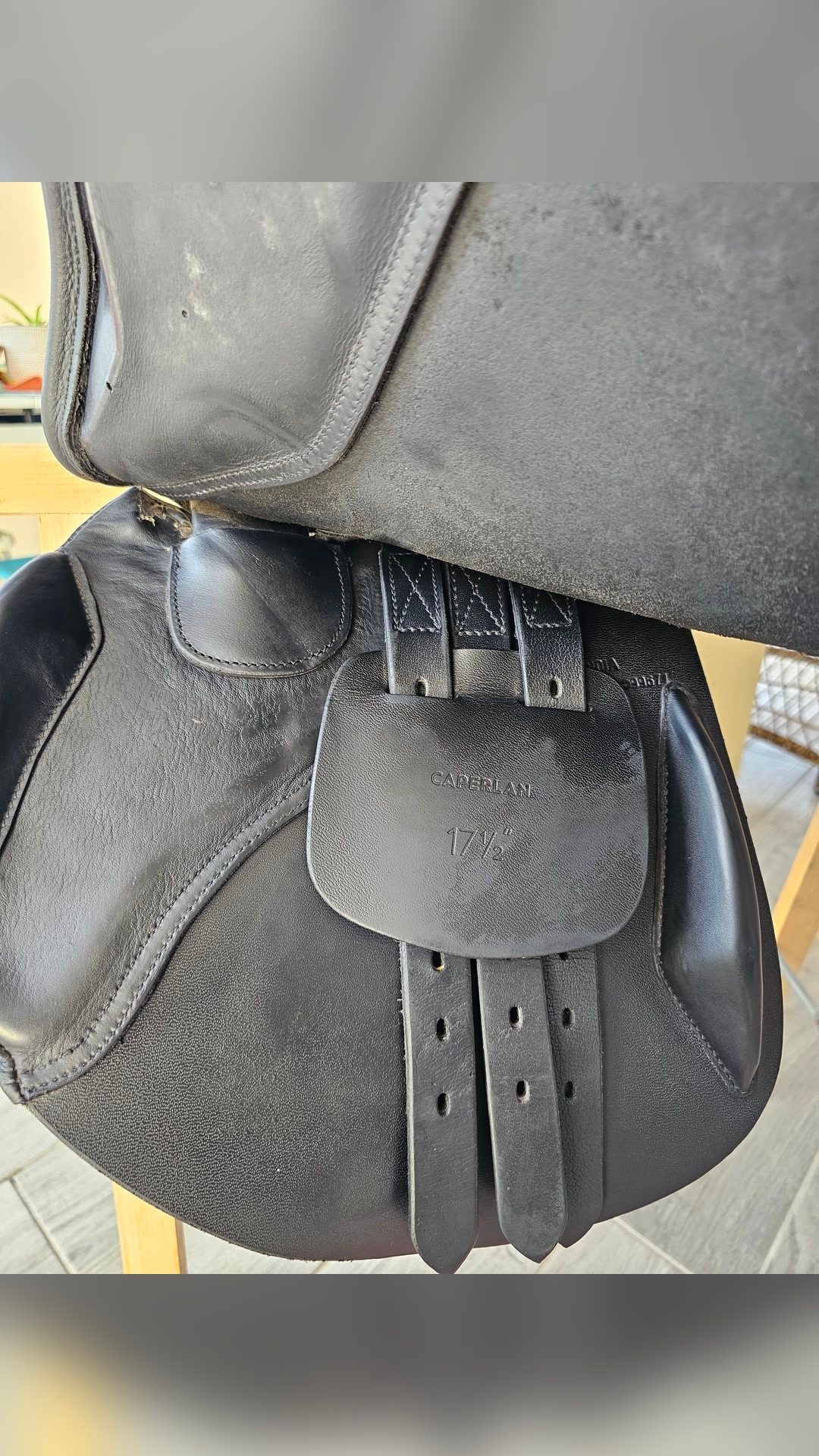 Selle FOUGANZA cuir 17,5", média 5