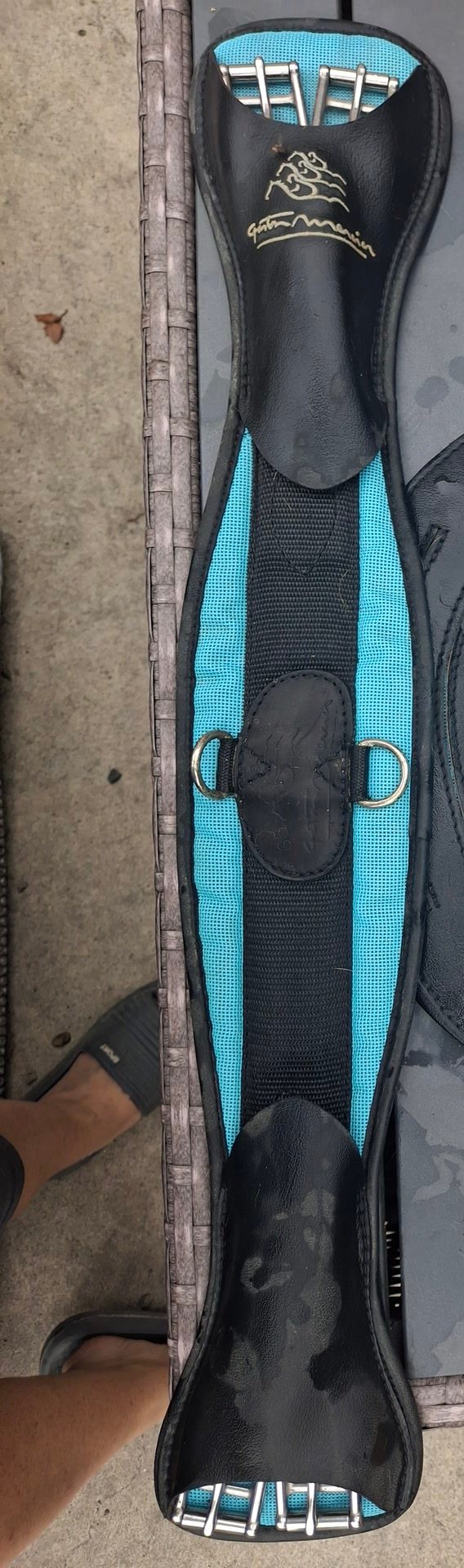Tapis Gaston Mercier Turquoise, média 2