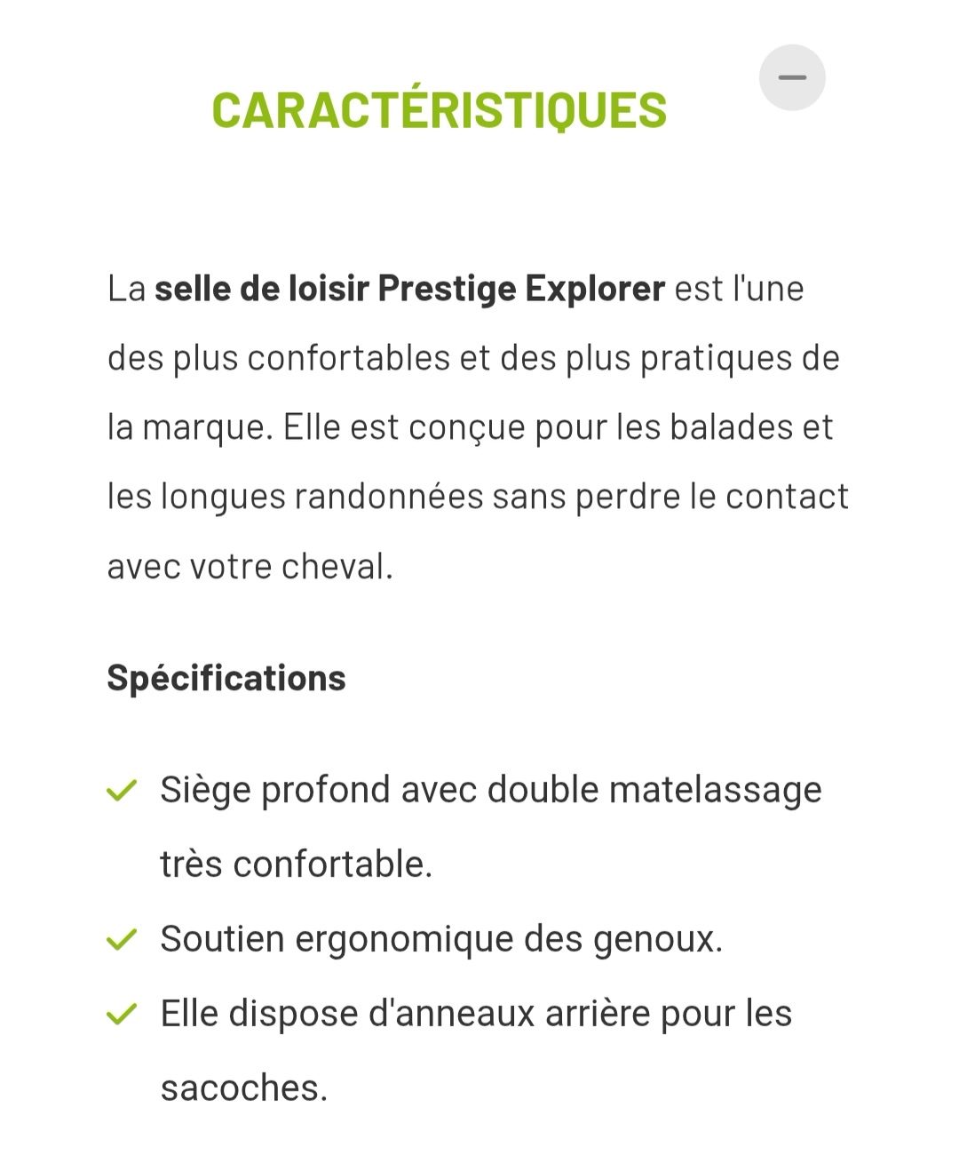 Selle cuir marron  Prestige, média 5