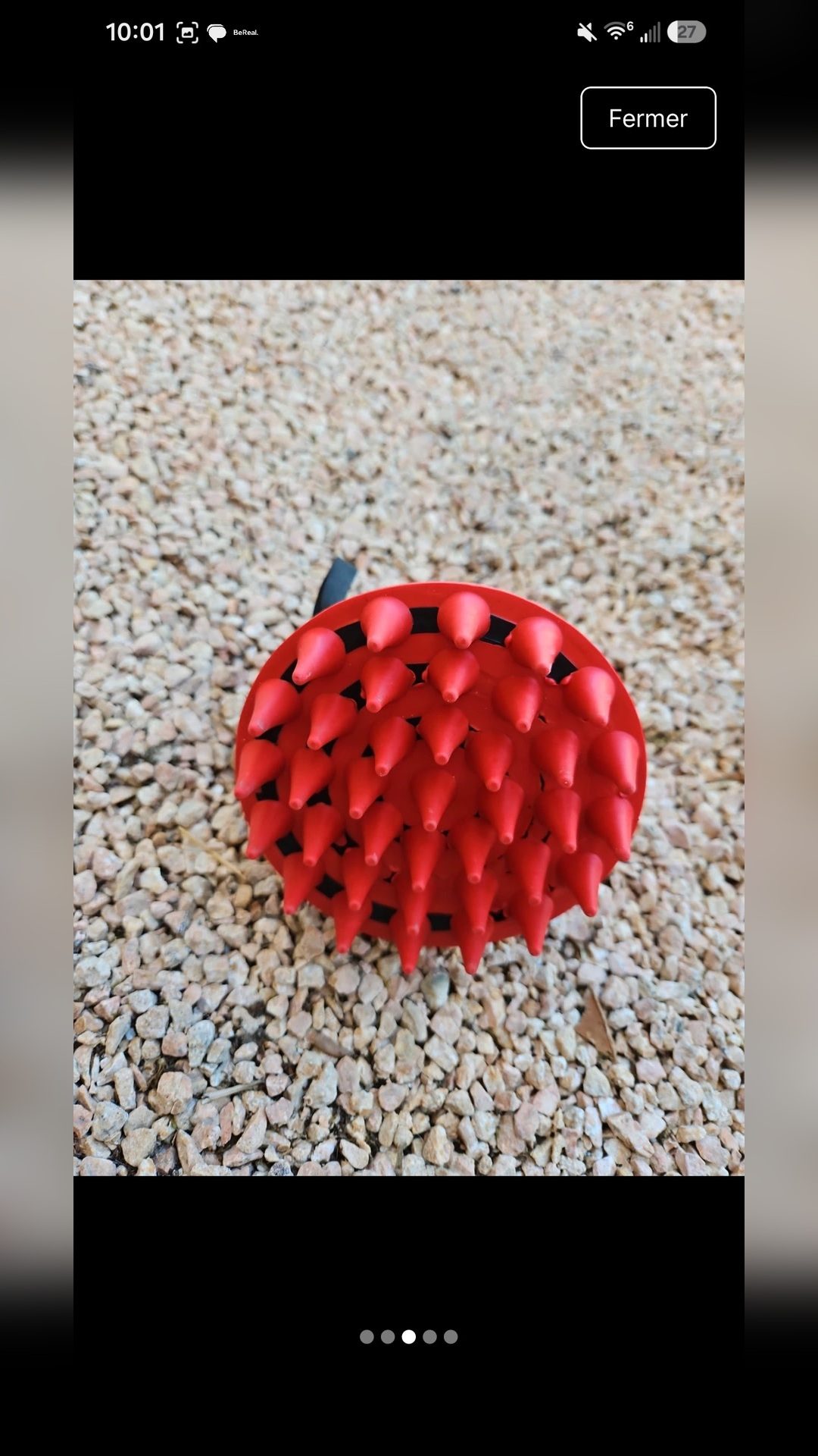 Étrille caoutchou rouge Oster, média 3