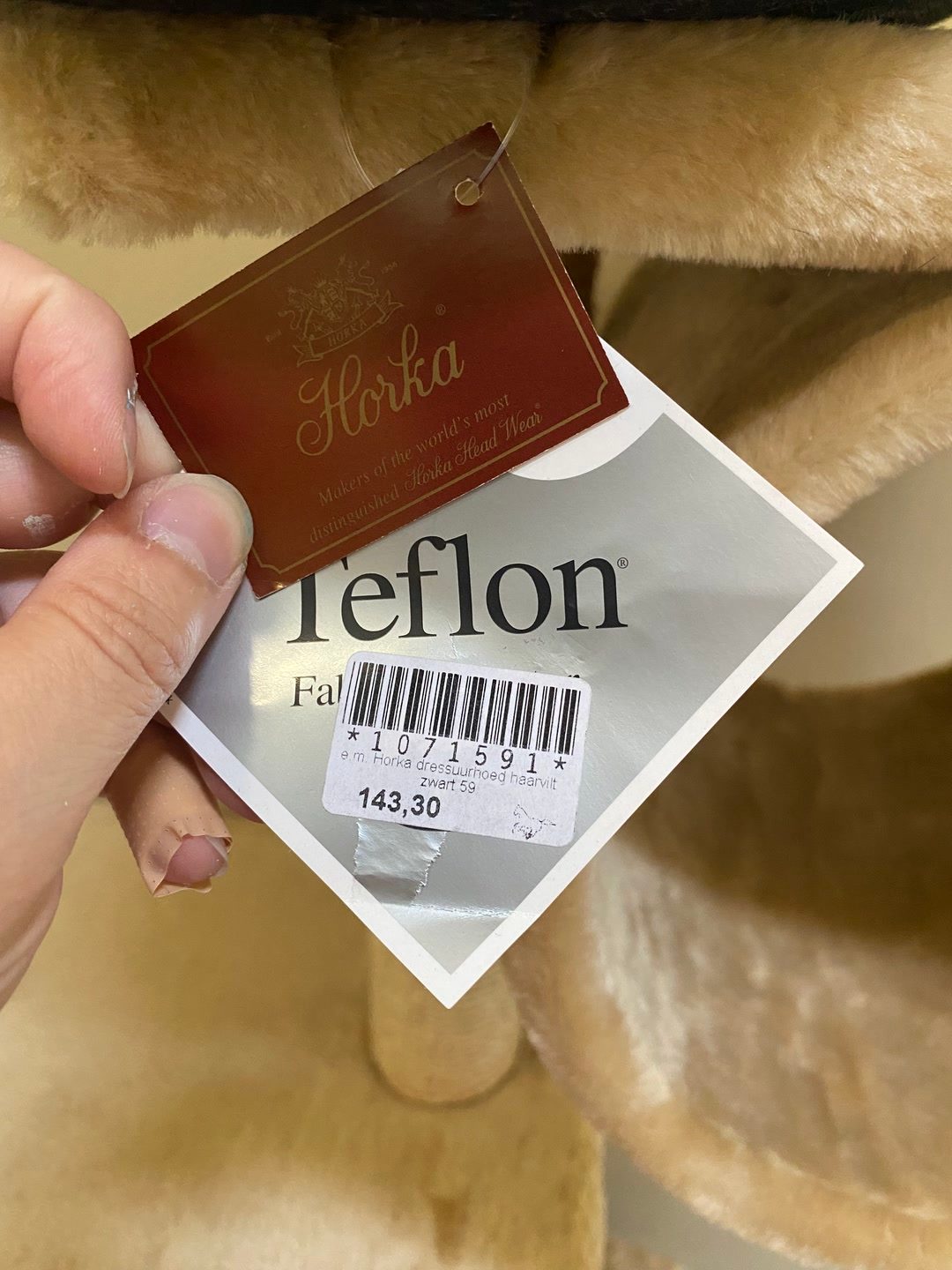 Chapeau haut de forme Horka noir T55, média 5