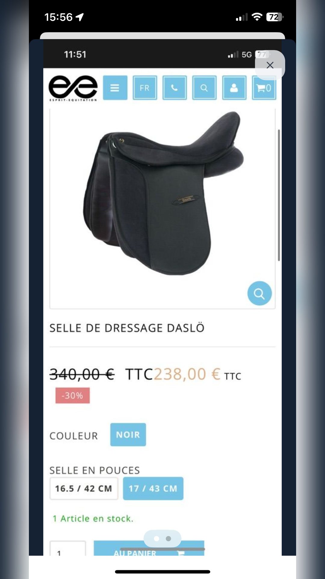 Selle daslo dressage, média 5