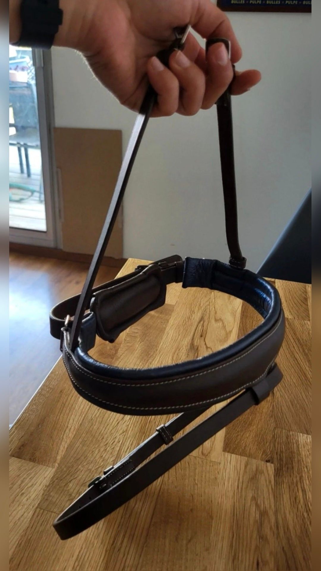 Muserolle avec noseband cuir, média 6