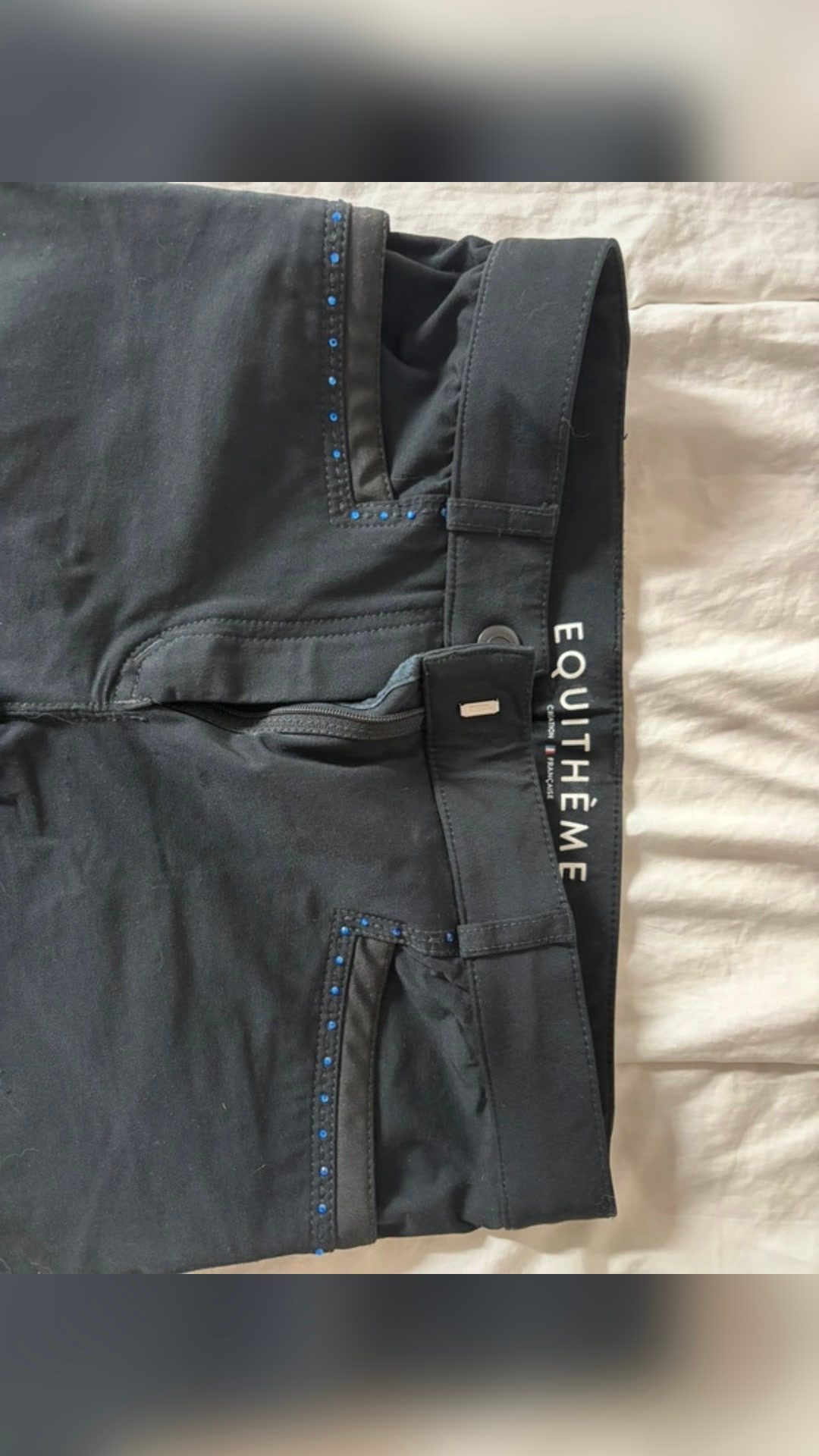 Pantalon noir equitheme, média 5