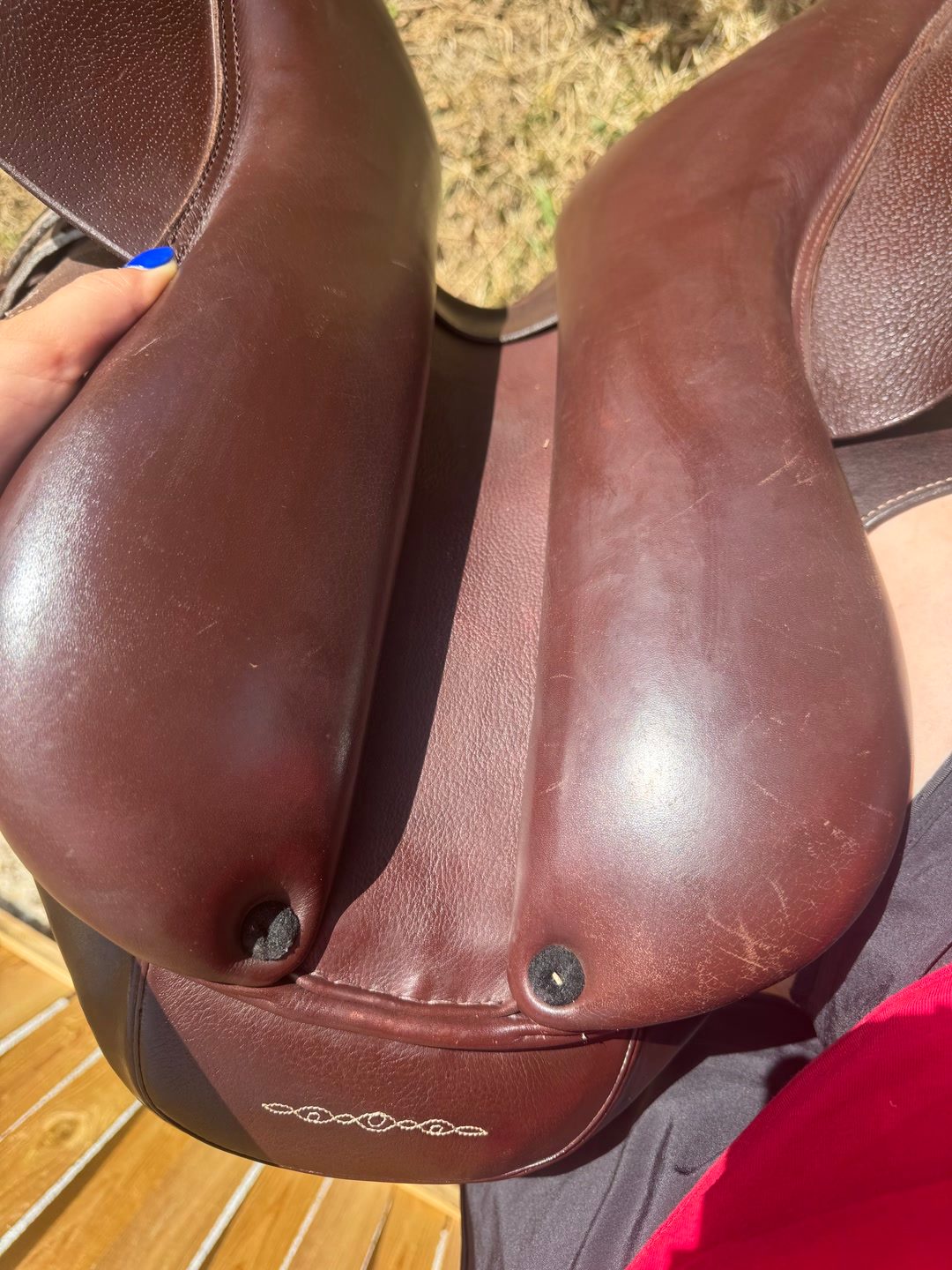 Selle mixte Fourganza cuir marron en 17,5, média 8