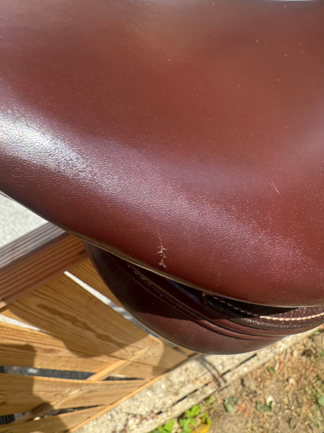 Selle mixte Fourganza cuir marron en 17,5, média 4