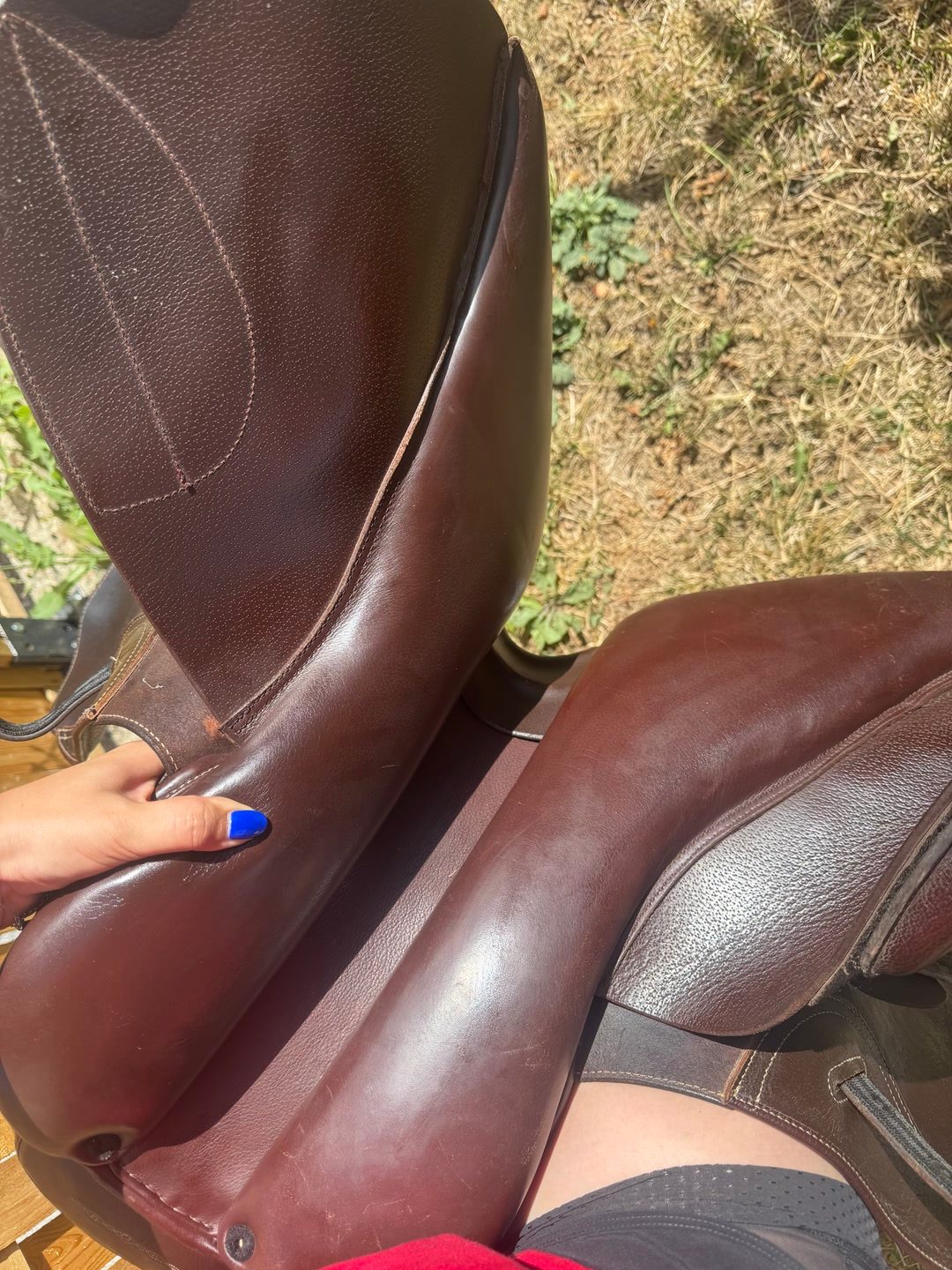 Selle mixte Fourganza cuir marron en 17,5, média 7