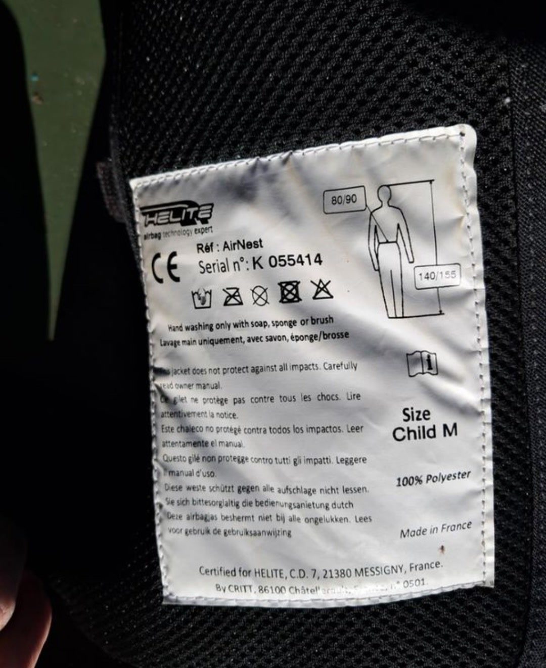Gilet air bag, média 3