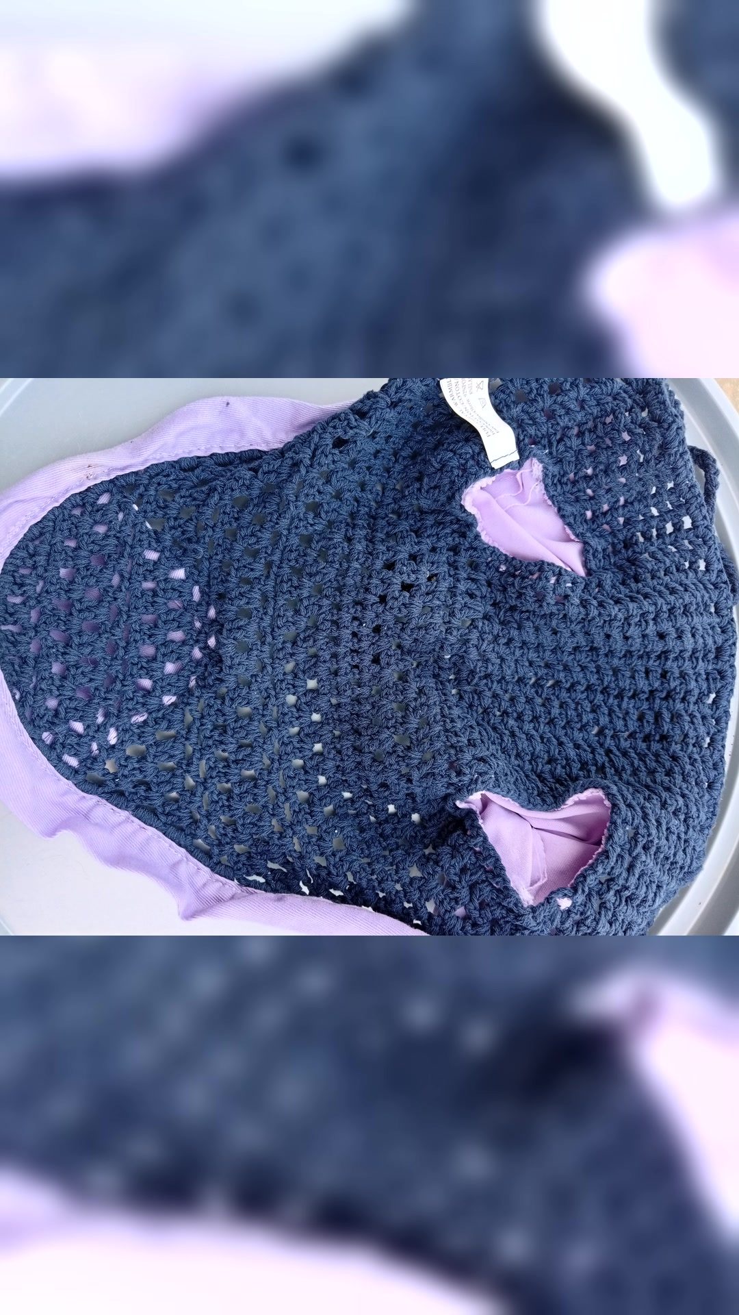 Bonnet pour cheval violet, média 3