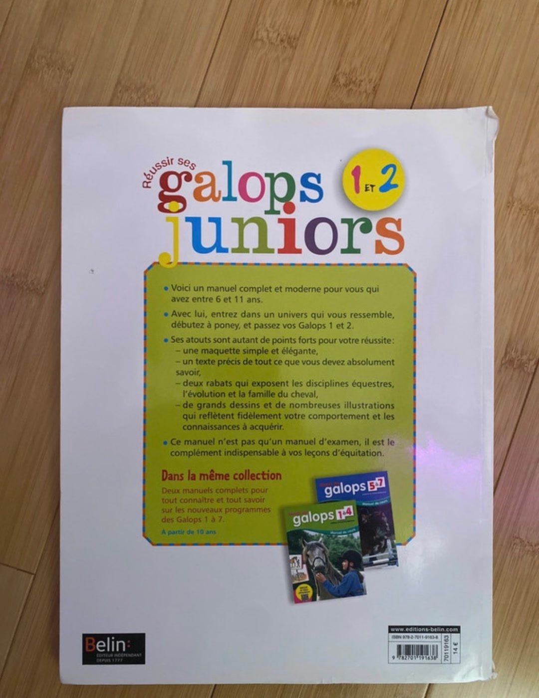 Livre Réussir ses galops 1et 2 juniors, média 2
