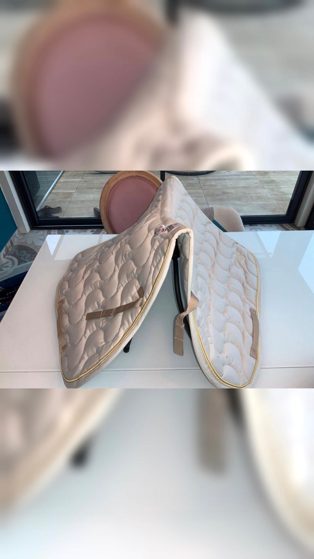 Tapis de selle neuf GIGAX Beige, média 2