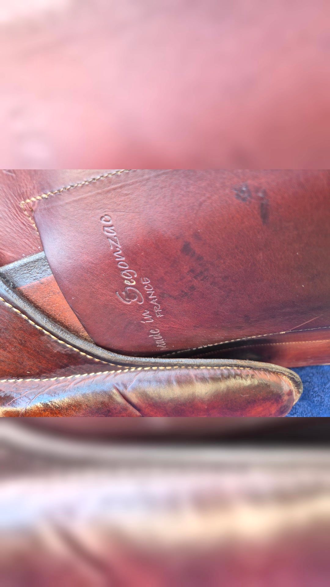 Selle Forestier randonnée / trek 17" – Bon état – Étrivières + sangles, média 4