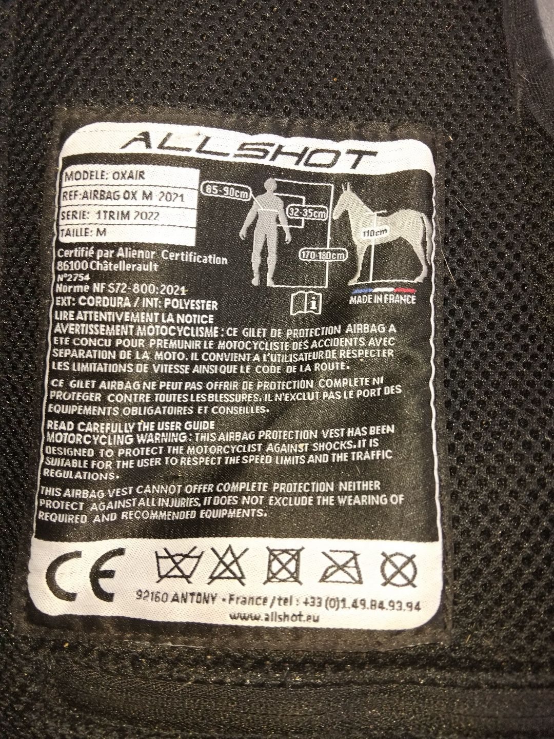 Airbag  Allshot oxair, média 3