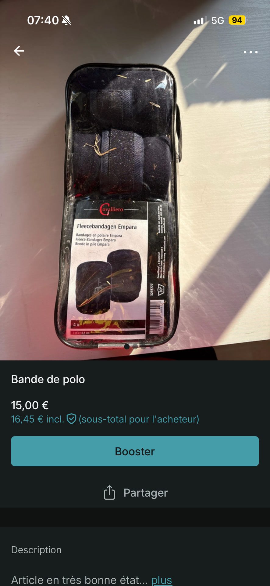 Bande de polo, média 5