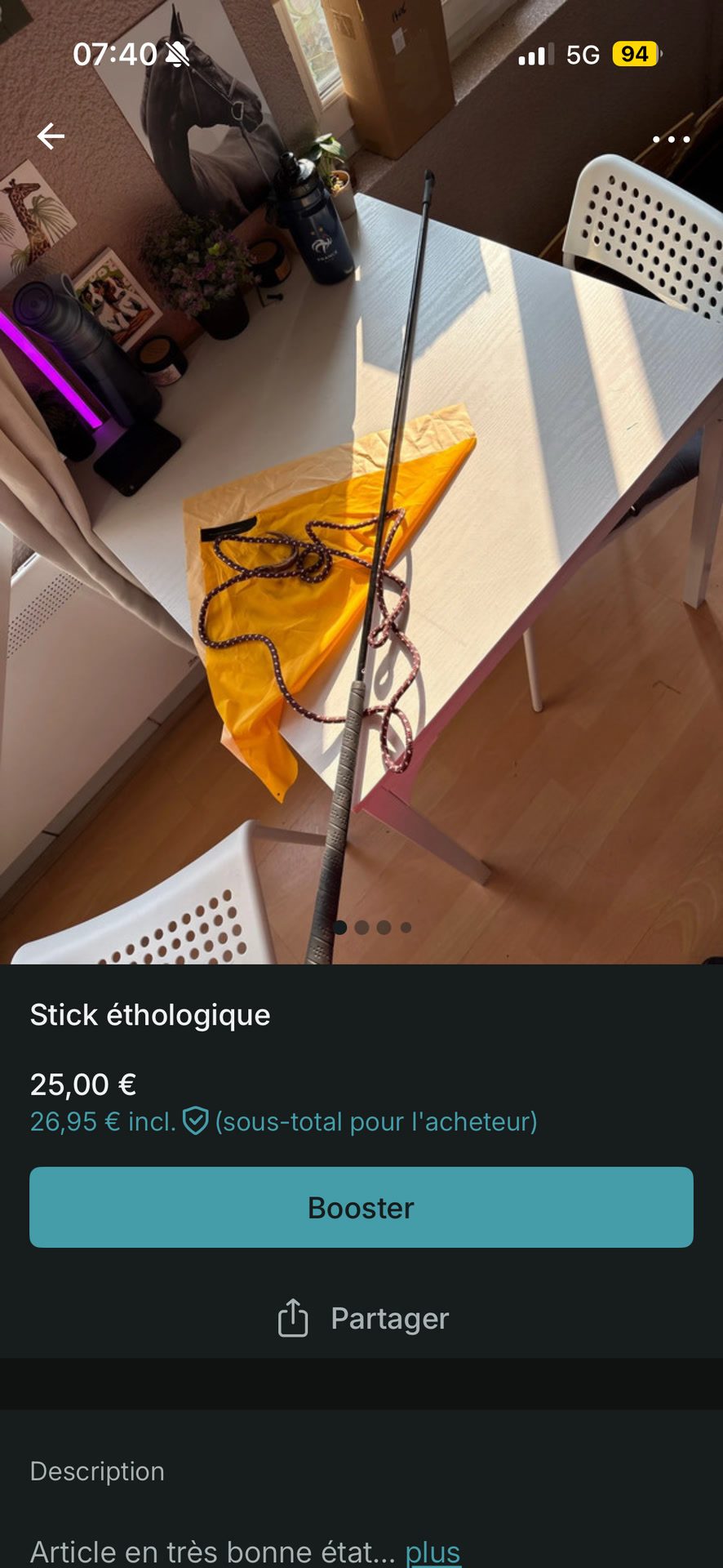 Stick éthologique, média 5
