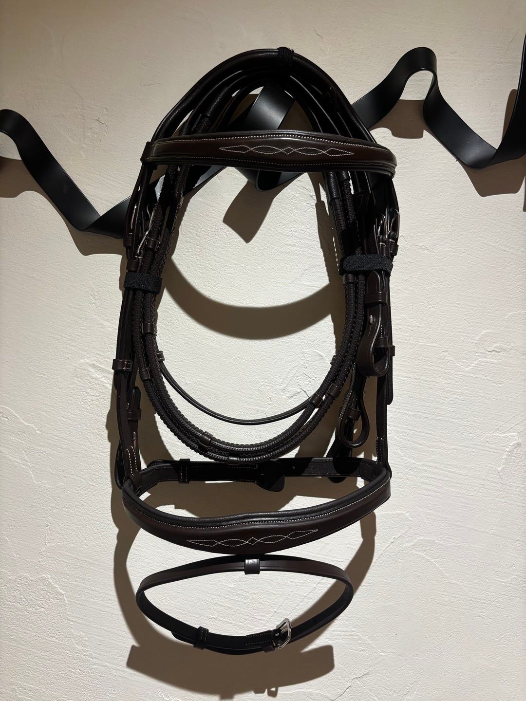 Bridon anatomique en cuir avec noseband, média 6