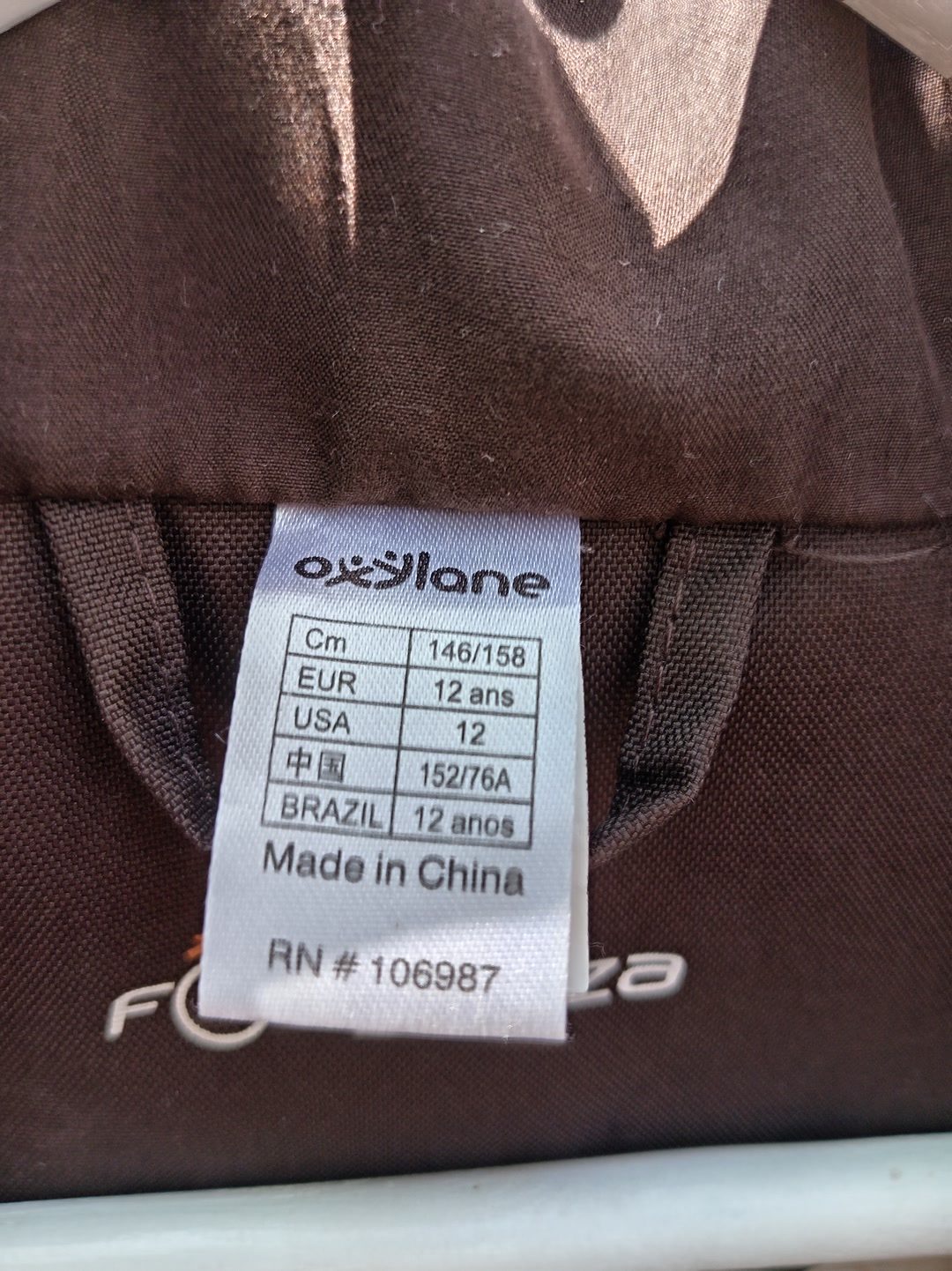 Manteau fouganza marron, média 2