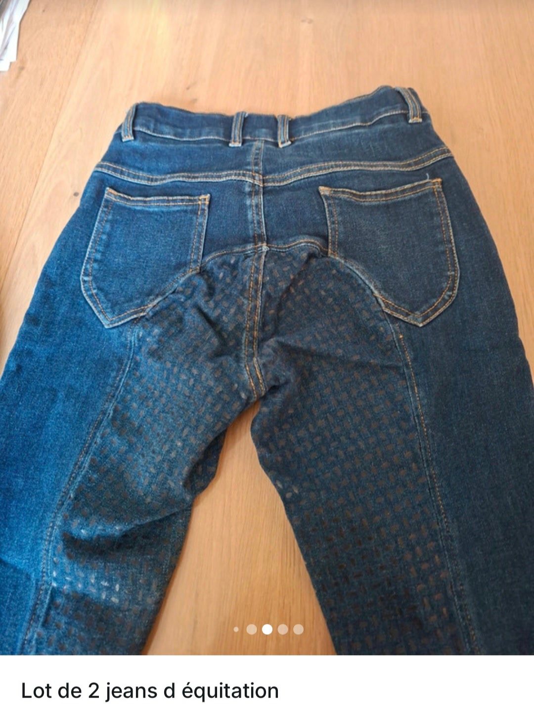 Lot de 2 jeans anti dérapant adolescente, média 8