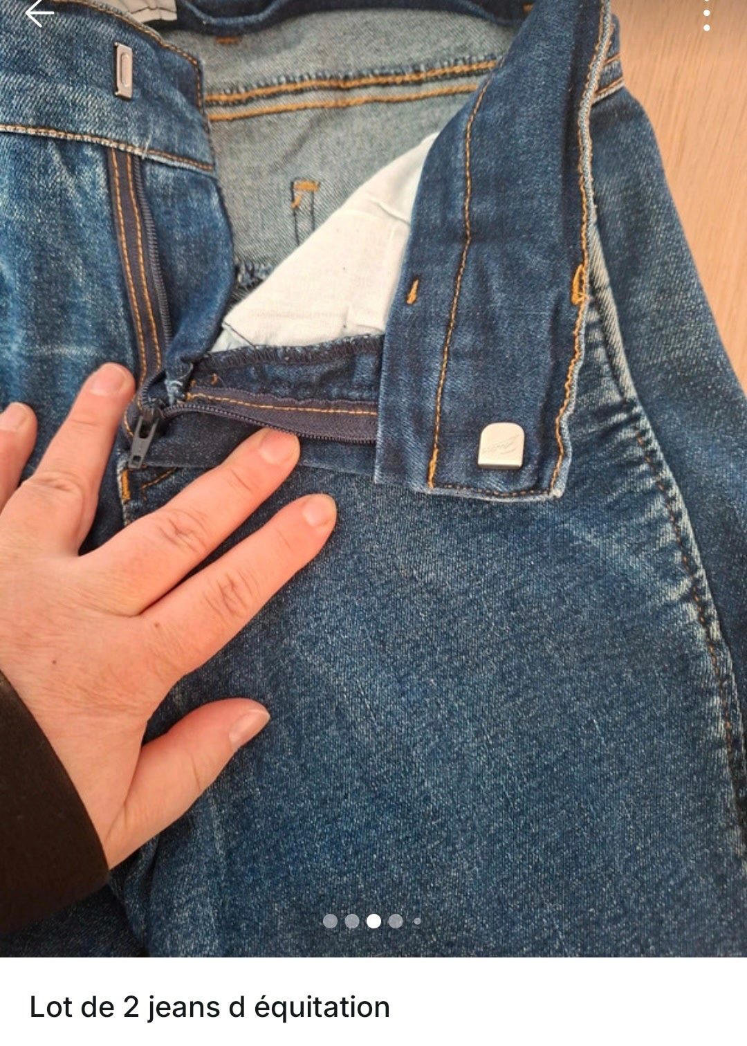 Lot de 2 jeans anti dérapant adolescente, média 3