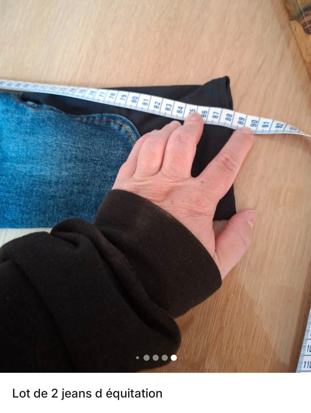 Lot de 2 jeans anti dérapant adolescente, média 10