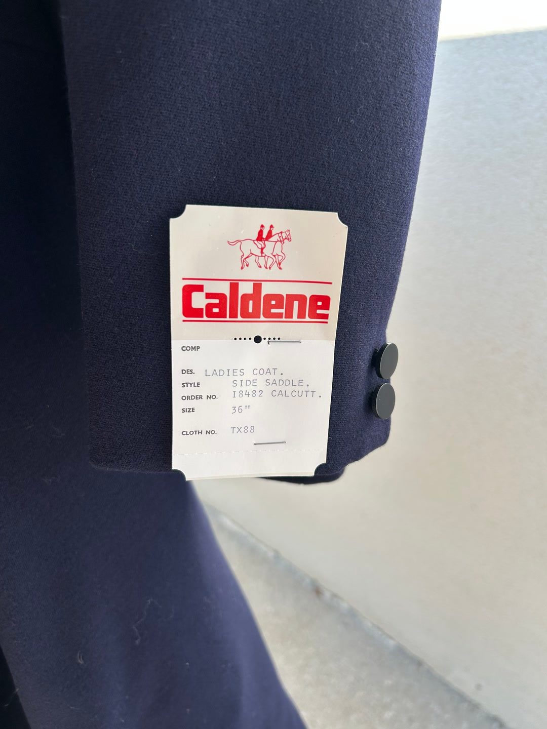 Tenue d’Amazone complète Caldene / Calcutt & Sons – Neuve avec étiquette – Taille 36" (38-40 FR), média 18