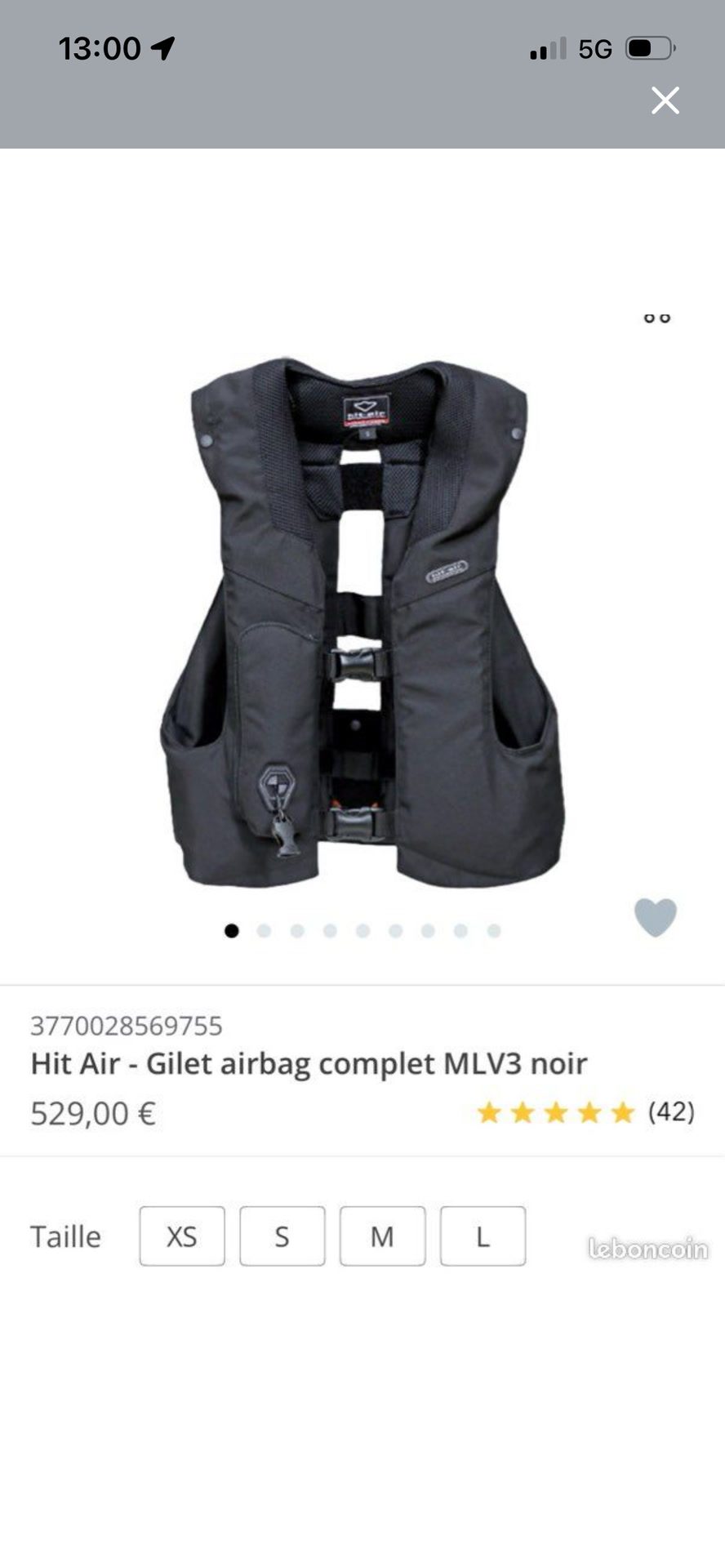 Gilet airbag, média 2