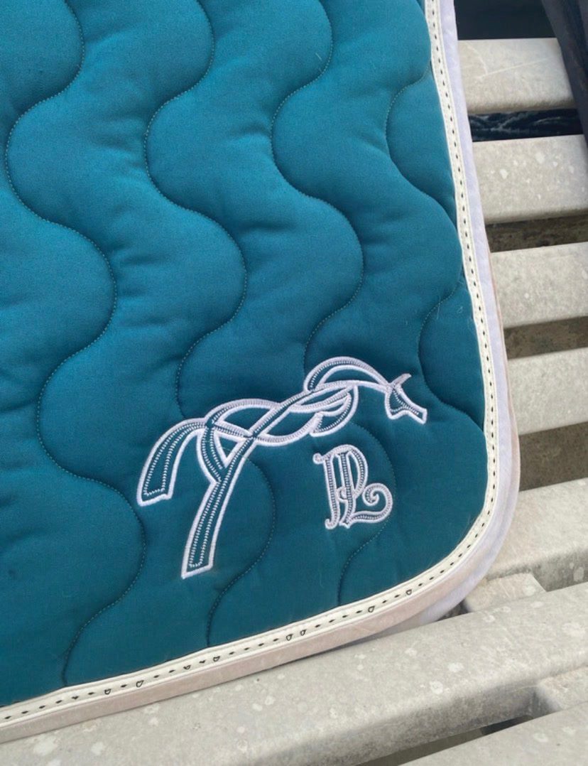 Tapis de selle bleu canard Pénélope, média 3