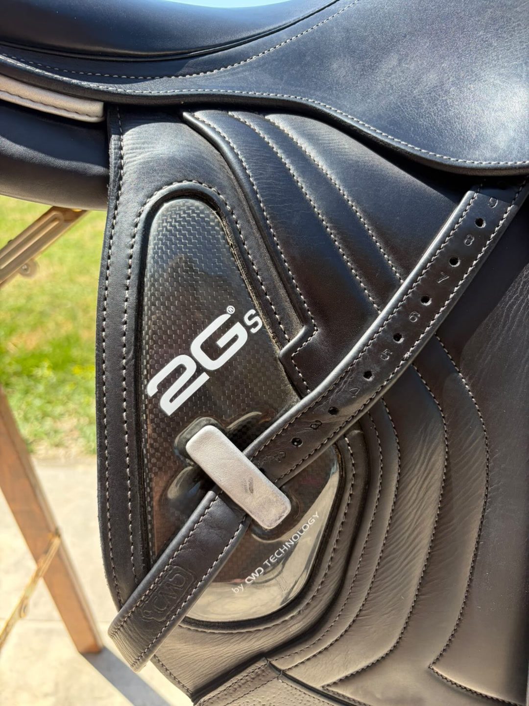 Selle CWD 2G's 17 pouces cuir noir, média 2