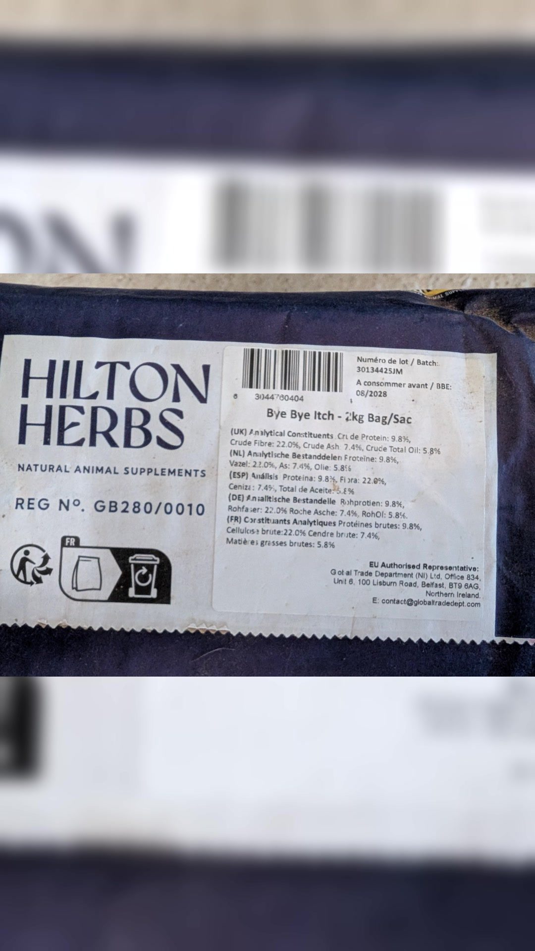 Complément Vital Herbs Bye bye itch 2 kg, média 3
