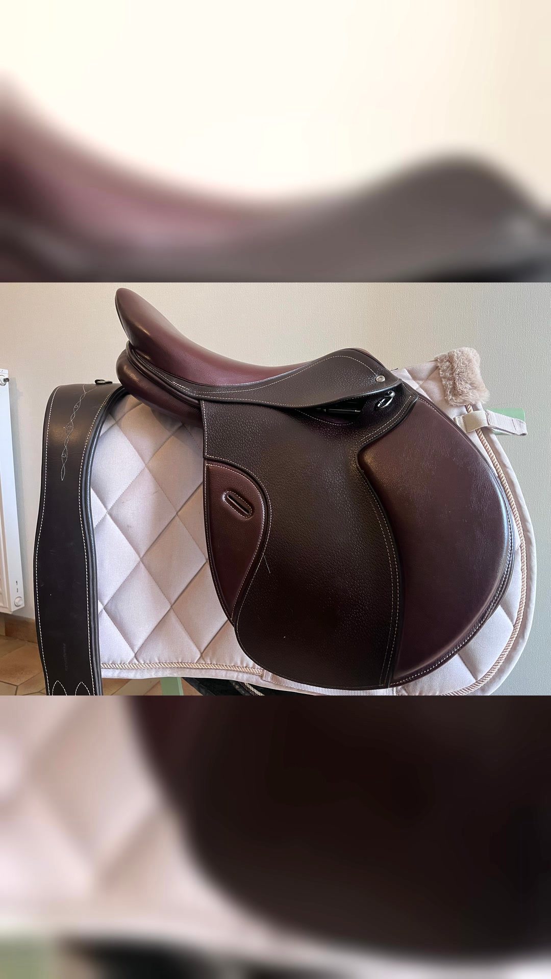 SELLE FOUGANZA 500 CUIR 17,5 - ÉTAT comme NEUF, média 2